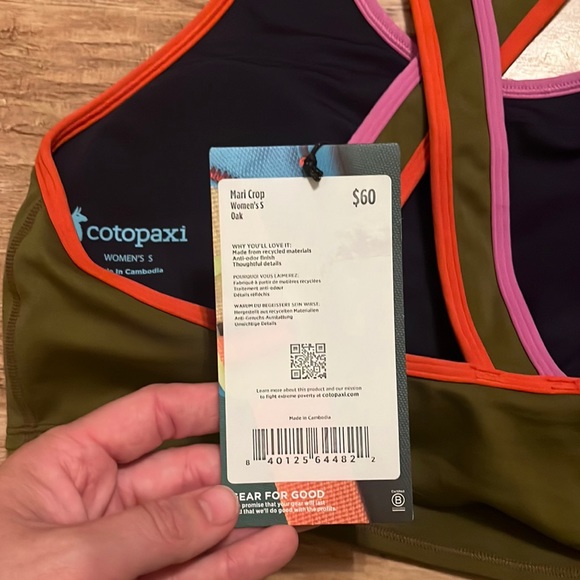 Cotopaxi Mari Crop Top Oak size Small NWT - Picture 4 of 7